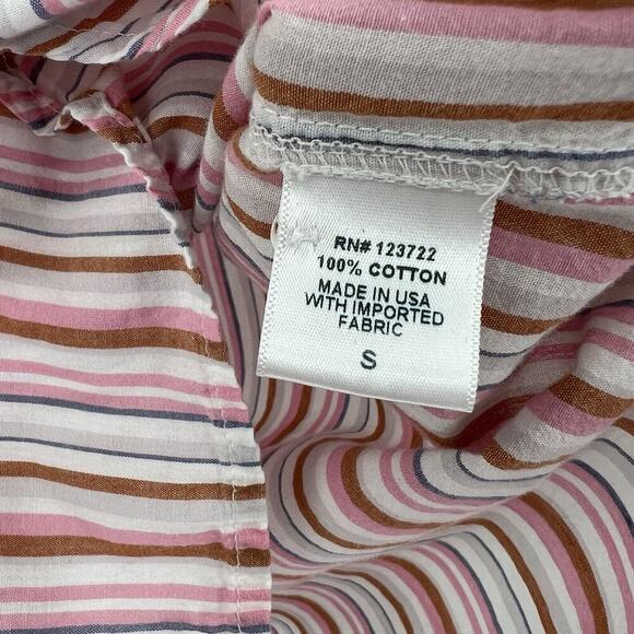 XIRENA Beau Striped Multicolor 100% Cotton Button Down Shirt Women’s Size Small - Picture 10 of 10